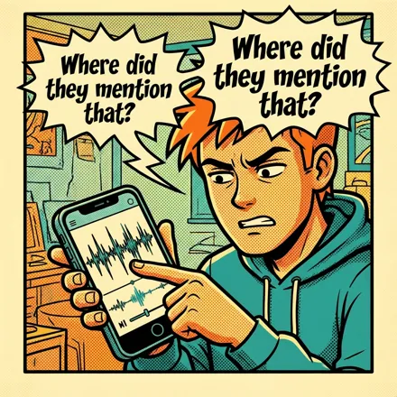 Searching through audio